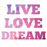 Live, Love and Dream Design Aromatherapy Essential Oil Diffuser Necklace - Silver 25mm - Free Chain - Mothers Day  Gift Idea