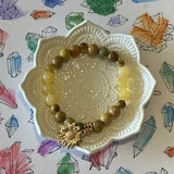 HAPPINESS Sunflower Healing Crystal Gemstone Bracelet - Handcrafted by CALA Designs