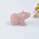 Rose Quartz Little Bear 40mm - Love, Friendship and Partnership  - Gift Idea - Crystal Healing - Gift Idea