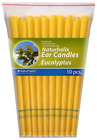 Ear Candles Eucalyptus - Naturhelix -  5 Pairs  Organic Beeswax and Cotton 