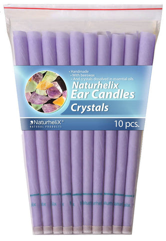 Ear Candles Crystals - Naturhelix - 5 Pairs - Organic Beeswax and Cotton