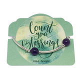 Count your Blessings - Blessing  Bracelet - 10mm Gemstones (Various) - Silver Plate - Gift Idea