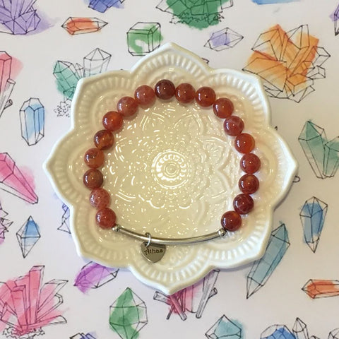 Áthas JOY Fire Agate Healing Gemstone Bracelet by CALA Designs