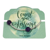 Count your Blessings - Blessing Bracelet - Amethyst 10mm - Sterling Silver