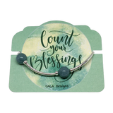 Count your Blessings - Blessing Bracelet - Aquamarine 10mm - Sterling Silver