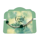 Count your Blessings - Blessing Bracelet (Birthstone) - May EMERALD 8mm - Sterling Silver