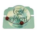 Count your Blessings - Blessing Bracelet - Red Carnelian 10mm - Sterling Silver