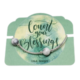 Count your Blessings - Blessing Bracelet - Howlite 10mm - Sterling Silver