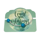 Count your Blessings - Blessing Bracelet - Turquoise 10mm - Sterling Silver