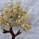 Citrine Crystal Gemstone Tree - LARGE Brown Branches and Base - Abundance, Happiness and Self Confidence