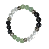 Cleansing your Aura (Negative Energy) Healing Crystal Gemstone Bracelet - Handcrafted - Clear Quartz, Labradorite and Fluorite  8mm