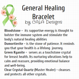 GENERAL HEALING Awareness Healing Crystal Gemstone Bracelet - Handcrafted by CALA Designs