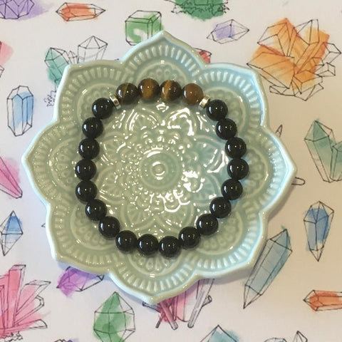 Gratitude Blessing Tigers Eye Gemstone Bracelet for Men by CALA Designs