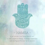 HAMSA Hand Design Aromatherapy Essential Oil Diffuser Necklace - 30mm Silver - Free Chain - Gift Idea