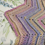 12 Point Star Round Ripple Blanket - Baby Kids Blanket - PINK Multicoloured - Hand Crocheted