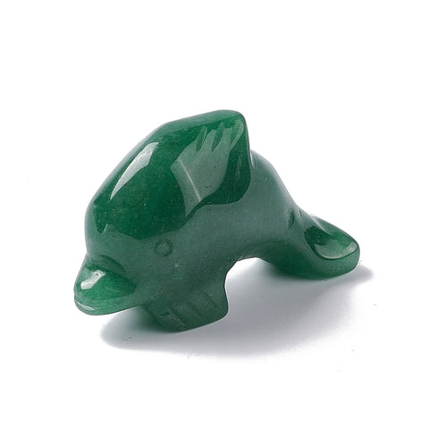 Green Aventurine Dolphin 50mm - Healing, Abundance and Growth - Crystal Healing - Gift Idea