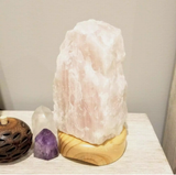 Natural Rose Quartz Crystal Lamp - 19cm - Love