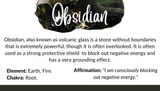 Black Obsidian Dolphin 50mm - Grounding, Protection and Healing - Crystal Healing - Gift Idea