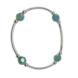 Count your Blessings - Blessing Bracelet (Birthstone) - October PACIFIC OPAL 8mm - Sterling Silver