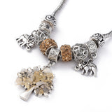 Citrine European Inspired Charm Bracelet with Tree of Life Charm - The Holistic Shop
