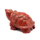 Red Jasper Gemstone Turtle  60mm - Endurance, Energy, Protection and Grounding