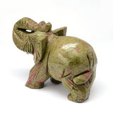 Unakite Elephant Carving Small 40mm - Balance, Release and Detoxification - Crystal Healing
