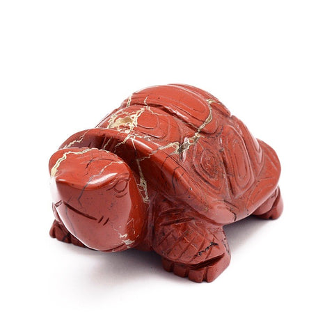 Red Jasper Gemstone Turtle  60mm - Endurance, Energy, Protection and Grounding