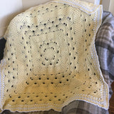 Beautiful Heirloom Shell Design Blanket LEMON/WHITE - Baby - Christening - Gift - Throw - Afghan - Shawl - Hand Crocheted