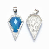 Blue-Agate-Faceted-Arrow-Point-Necklace-with-FREE-Chain