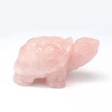 Rose Quartz Gemstone Turtle Carving 40mm - Love, Friendship, Partnership - Crystal Healing - Valentines Day Gift Idea
