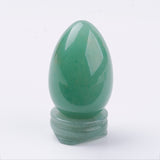 Green Aventurine Natural Crystal Gemstone Egg - with stand - Abundance, Luck and Growth - Gift Idea