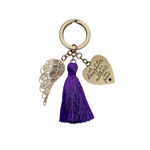 You are an Angel Key Chain - DAUGHTER is a MOTHERS Best Friend - Key Ring