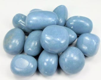 Angelite (SMALL) Tumbled Stone - Intuition, Communication and Growth - Crystal Healing
