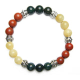 Taming your Anxiety Healing Crystal Gemstone Bracelet - Handcrafted - Bloodstone, Yellow Calcite and Red Jasper 8mm