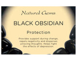 Black Obsidian (Small) Tumbled Stone - Protection, Grounding and Healing - Crystal Healing