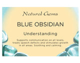 Blue Obsidian (Medium) Tumbled Stone - Understanding, Calming and Soothing - Crystal Healing