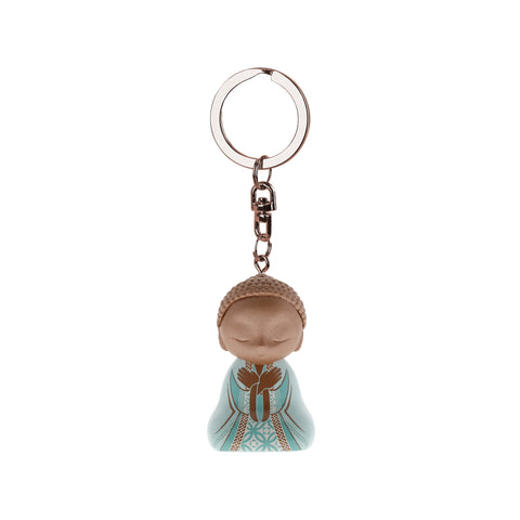 Little Buddha Figurine Keychain - Key Ring - Be Patient - LIMITED EDITION - GIFT IDEA