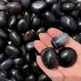 Black Agate Tumbled Stone MEDIUM - Protection, Grounding, Concentration and Calming - Crystal Healing