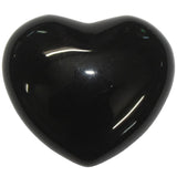 Black Obsidian Puff Heart 45mm - Protection, Grounding and Healing - Crystal Healing