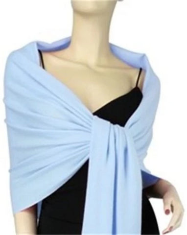 Chakra Pashmina (Blue) Throat - Scarf  - Shawl - Cashmere Blendb