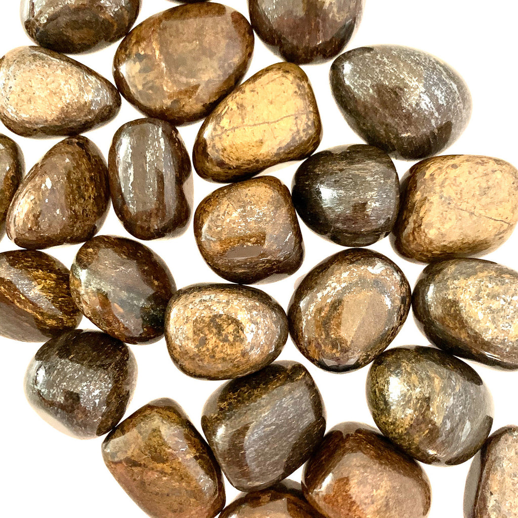 Bronzite Tumbled Stone - Protective, Grounding and Harmony - Crystal H ...