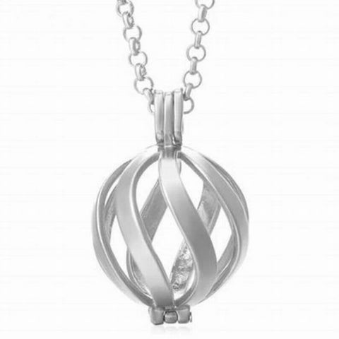 Cage Design Lava Aromatherapy Essential Oil  Diffuser Necklace - 16mm Lava Stone included - Gift Idea