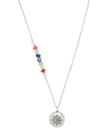 Chakra Meditation Aromatherapy Diffuser Gemstone Necklace