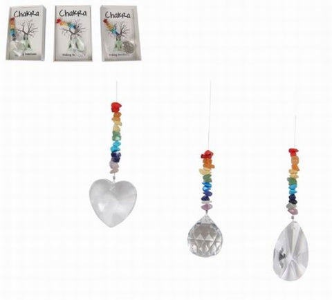 7 Chakra Tree of Life Crystal Suncatcher - Feng Shui - 3 Assorted to choose from