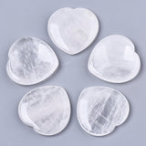 Clear Crystal Quartz Heart Shaped Thumb Worry Stone 40mm - Healing, Enhancing and Amplification - Healing Crystal - Gift Idea