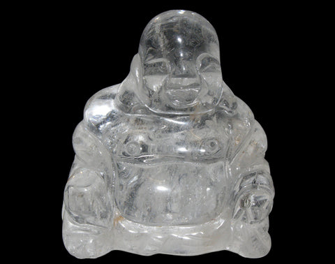 Clear Crystal Quartz Healing Buddha 75mm - The Holistiic Shop in Wagga Wagga