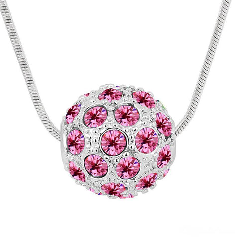 Swarovski Crystal Elements Shamballa Ball Necklace Colours