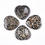 Dalmatian Jasper Heart Shaped Thumb Worry Stone 40mm - Protection, Grounding and Transmutes Negative Energy - Healing Crystal - Gift Idea