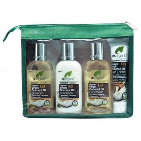 Dr Organic Mini Travel Pack 4 items - Organic Virgin Coconut Oil - Gift idea