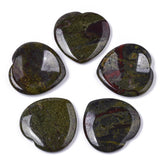 Dragon Blood Jasper Heart Shaped Thumb Worry Stone 40mm - Fertility, Inner Wisdom, Courage and Grief Support - Healing Crystal - Gift Idea